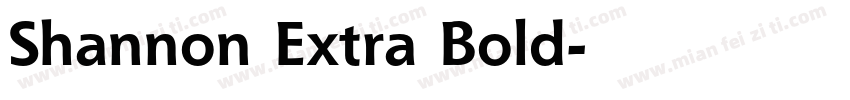 Shannon Extra Bold字体转换